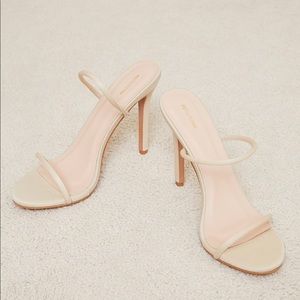 Nude High-Heeled Mules